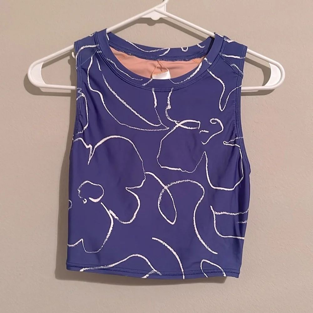 Madewell Tank Rashguard Crop Top